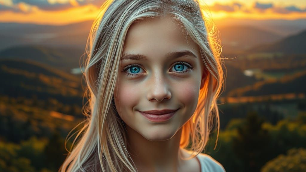 Ethereal Beauty Radiates Innocence and Love