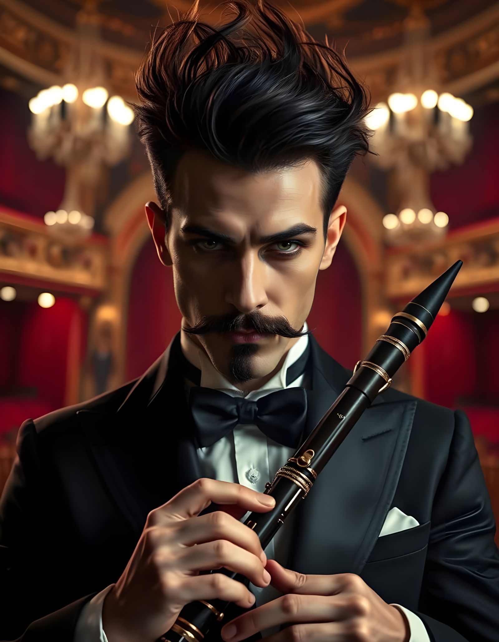 Diabolical Oboist in Steampunk Opera