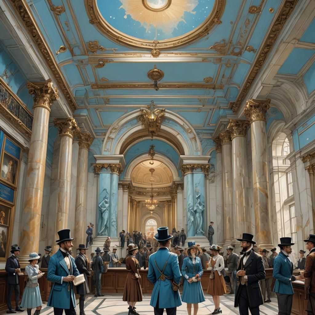 Steampunk Game Card with Noble Figures