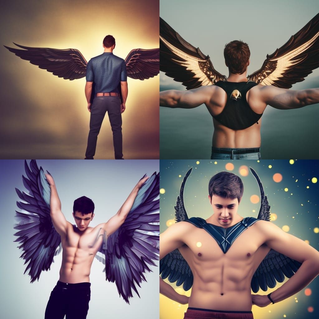 Winged Superhero Portrait: Professional Photography Style