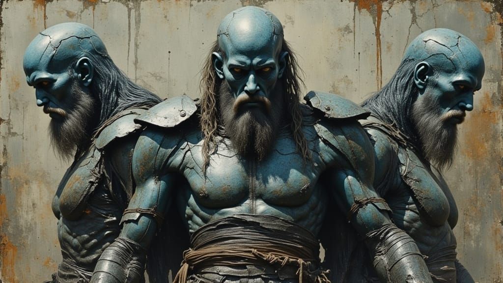 Fallen Giants Transformed into Stone in Dramatic Concept Art