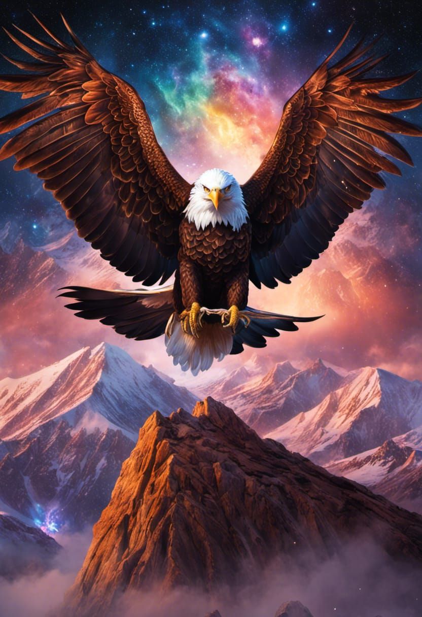 Cosmic Eagle-Dragon Hybrid in Space