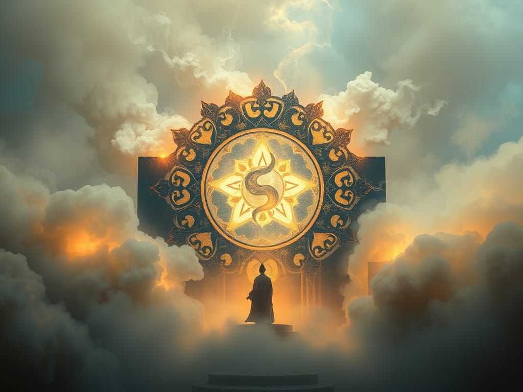 Smoky Soul: Ethereal Yin-Yang Illustration