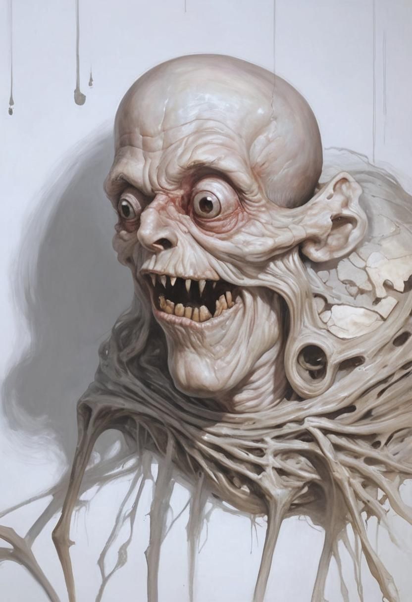 Man's Proud Face in Filmic Gothic Surrealism