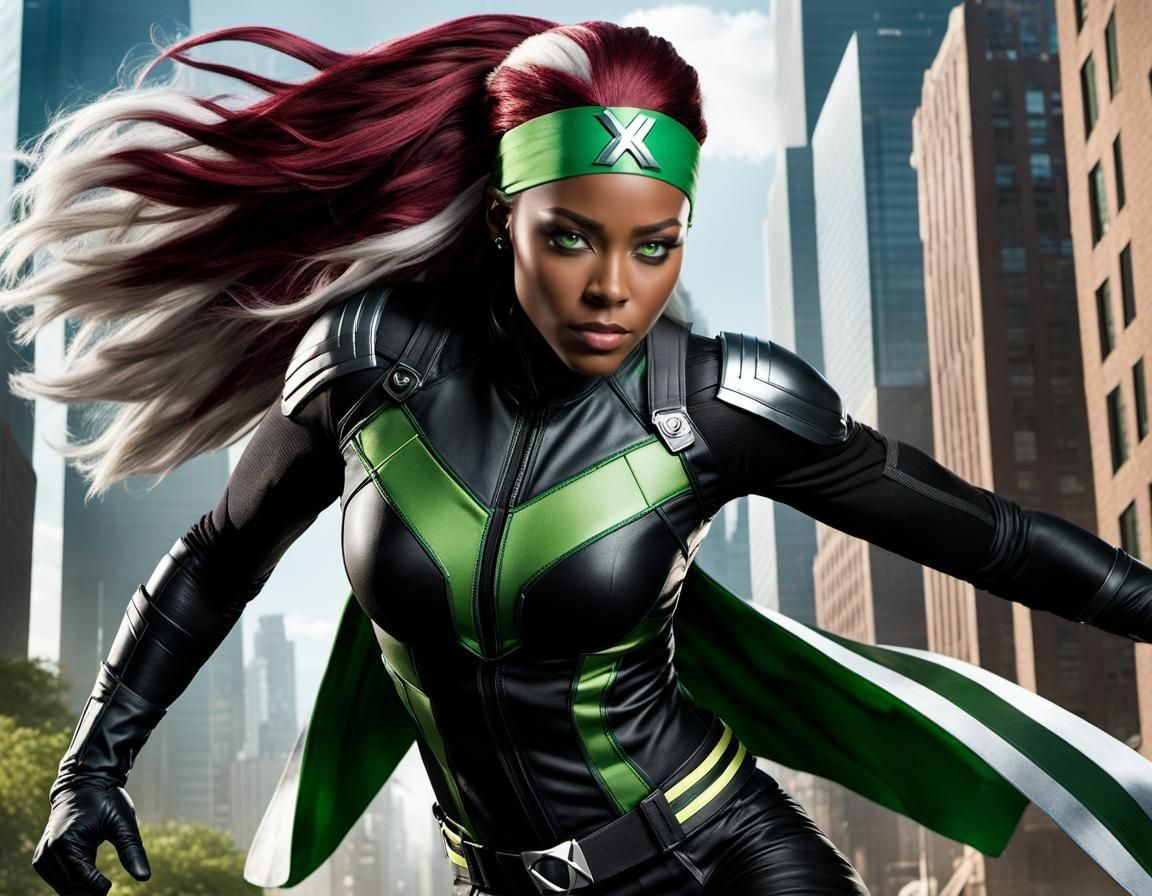 X-Men Rogue: Hyperrealistic Cinematic Portrait