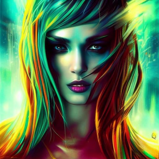 Disturbia: Hyperrealistic Concept Art Portrait