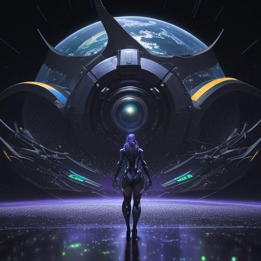 Galactic Abstract View in Futuristic Style