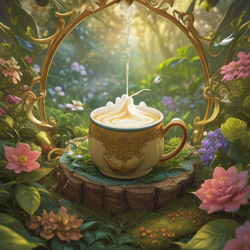 Enchanted Digimon Savoring Floral Tangerine Delight in Whims...