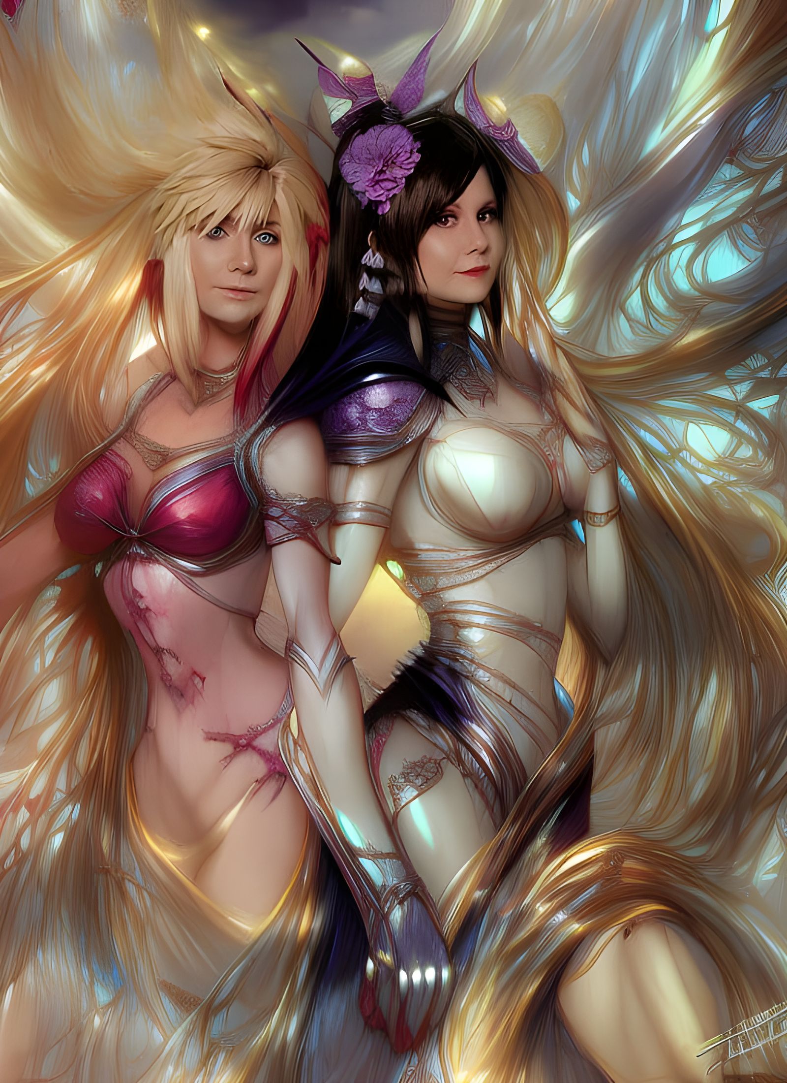 Sensual Portrait in Hyperdetailed Digital Art Style