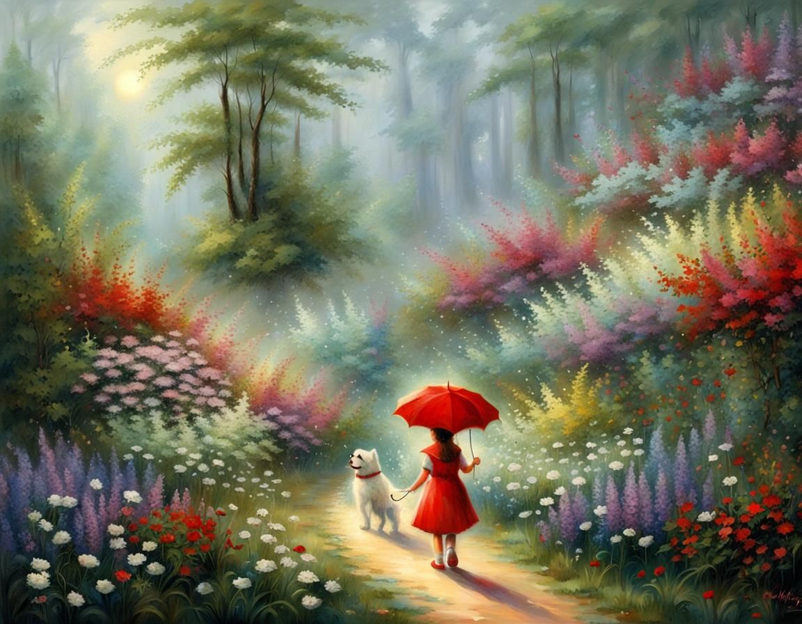 Whimsical Summer Morning in the Forest