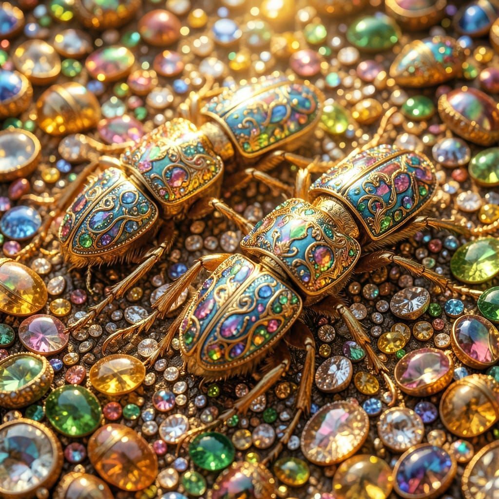 Juwelenkrabbelnd im Glanzgewitter