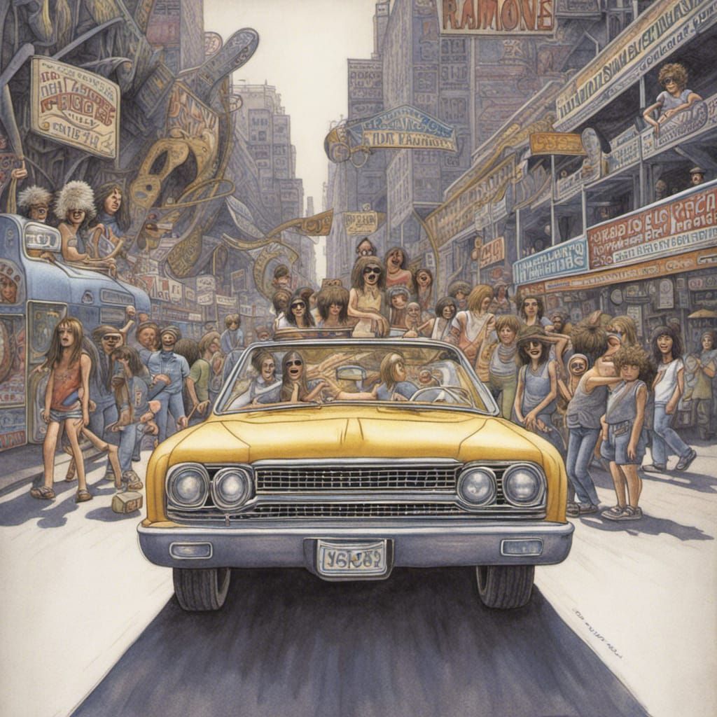 The Ramones at Coney Island Mark Henson Ana Juan illustration