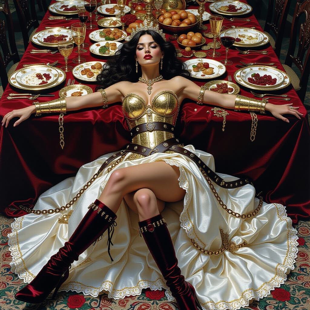 Banquet Queen in Dark Romantic Fantasy Style