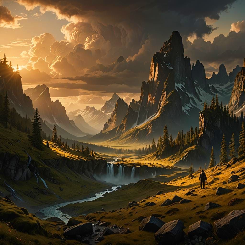 Epic Northern Wilderness Digital Matte Painting