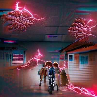 Eerie Stranger Things Inspired Scene