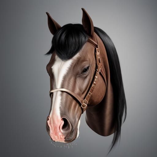 Smiling Severed Horse Head: Macabre Concept