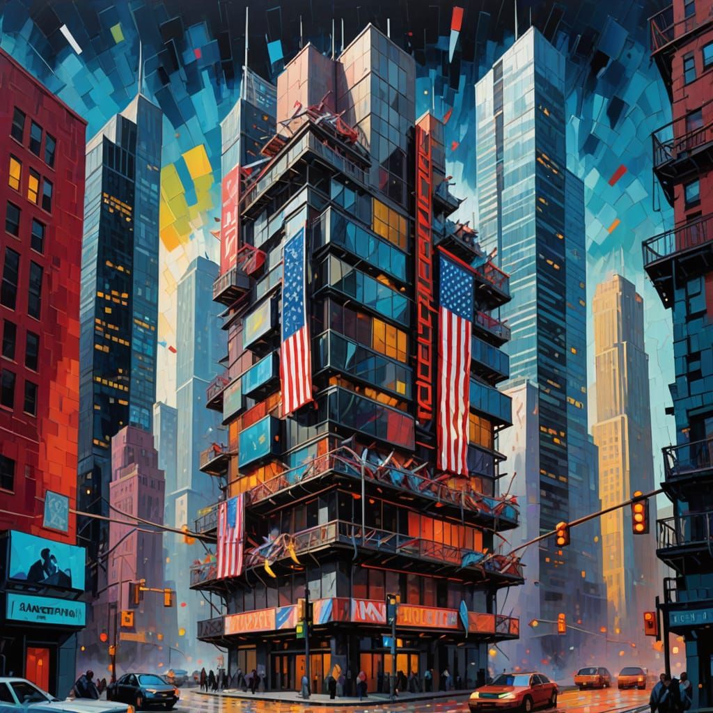 Metal Hurlant-Style Poster: Futuristic Building Under Siege