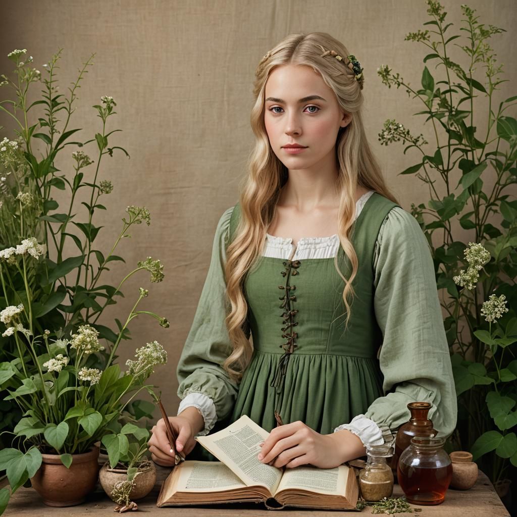 18th Century Herbalist Making Potions in 8K