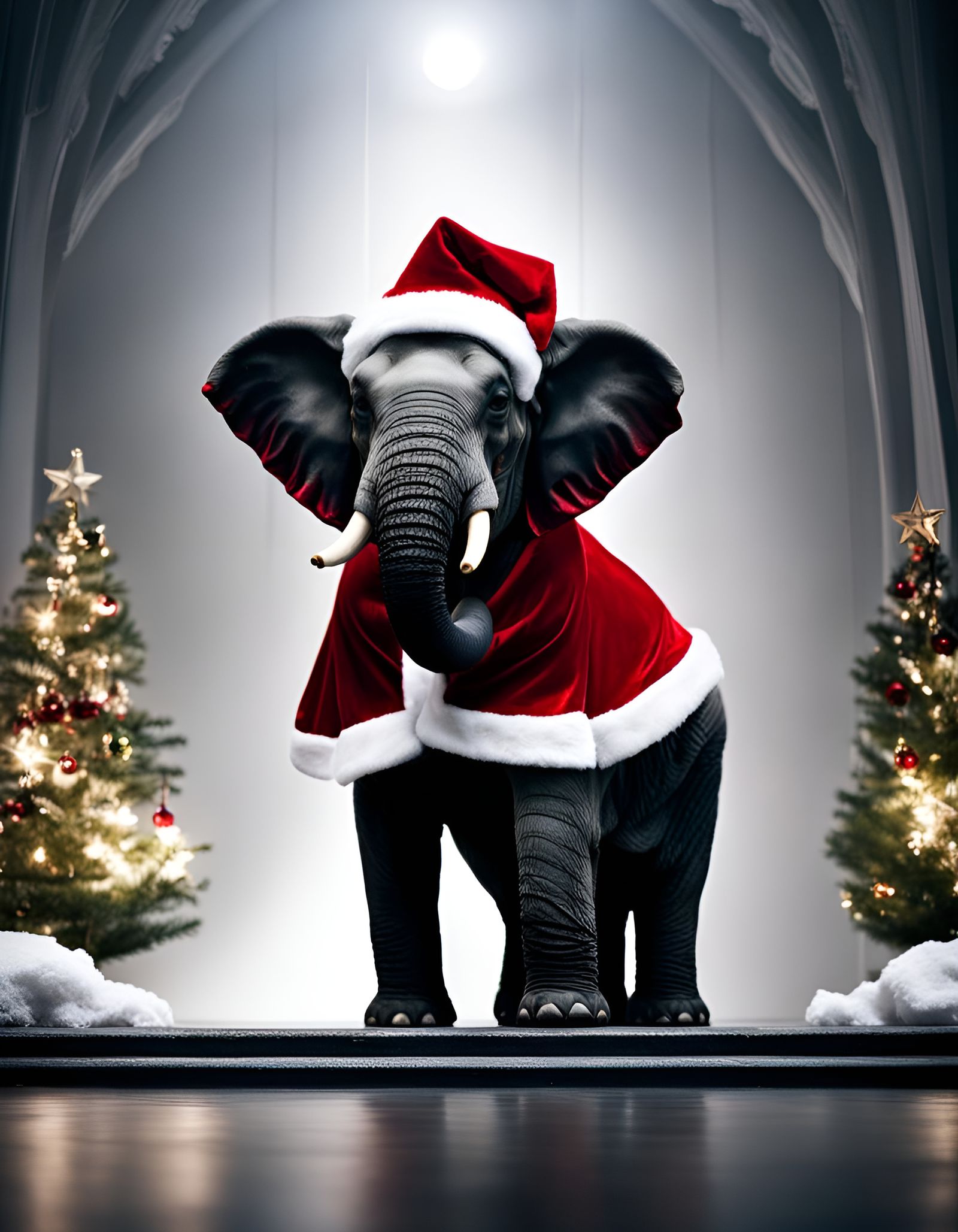 Ominous Elephant as Mrs. Claus: Christmas Nightmare