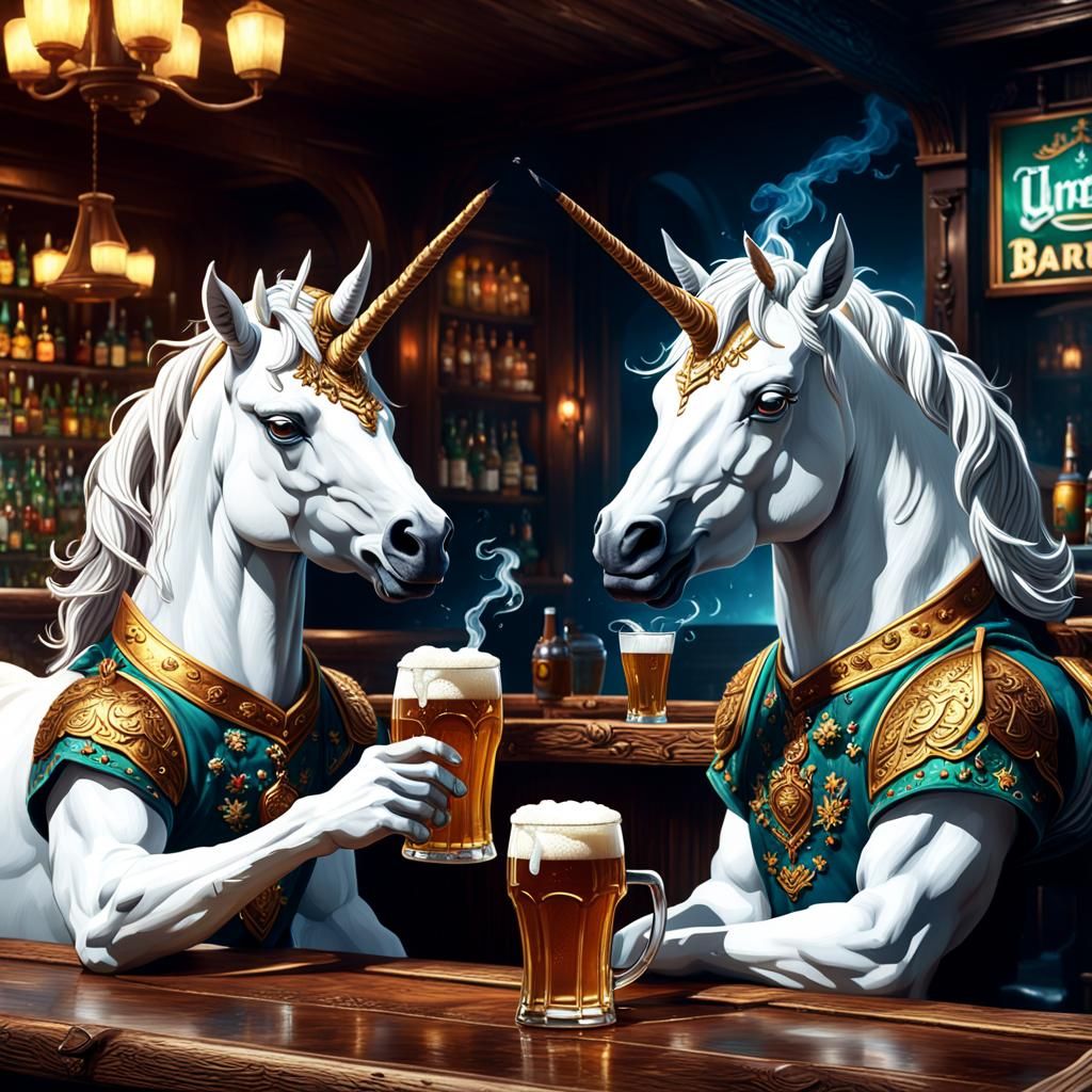 Unicorns at the Bar: Fantasy Concept Art