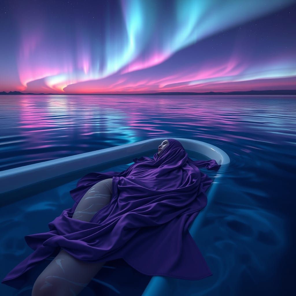 Aurora Goddess Emerging from the Depths