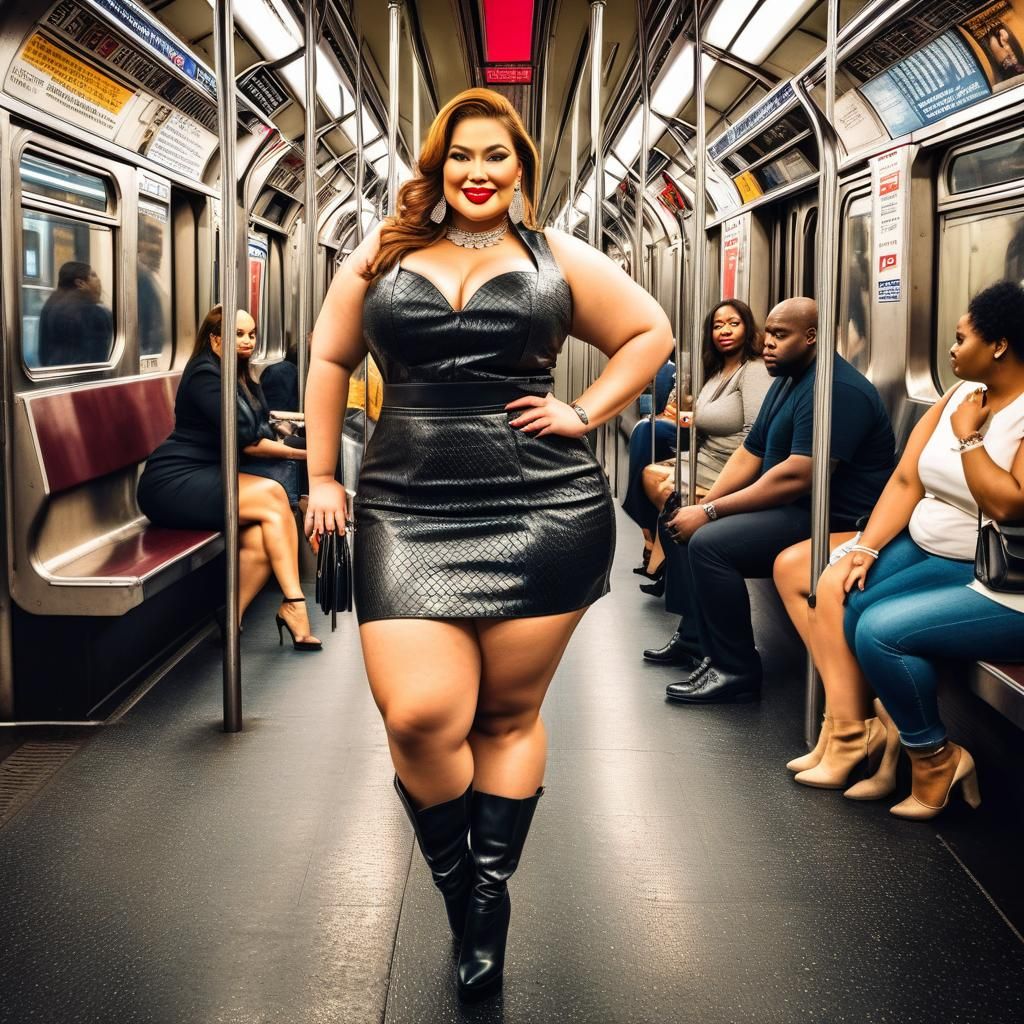 Plus Size Woman Rides NYC Subway
