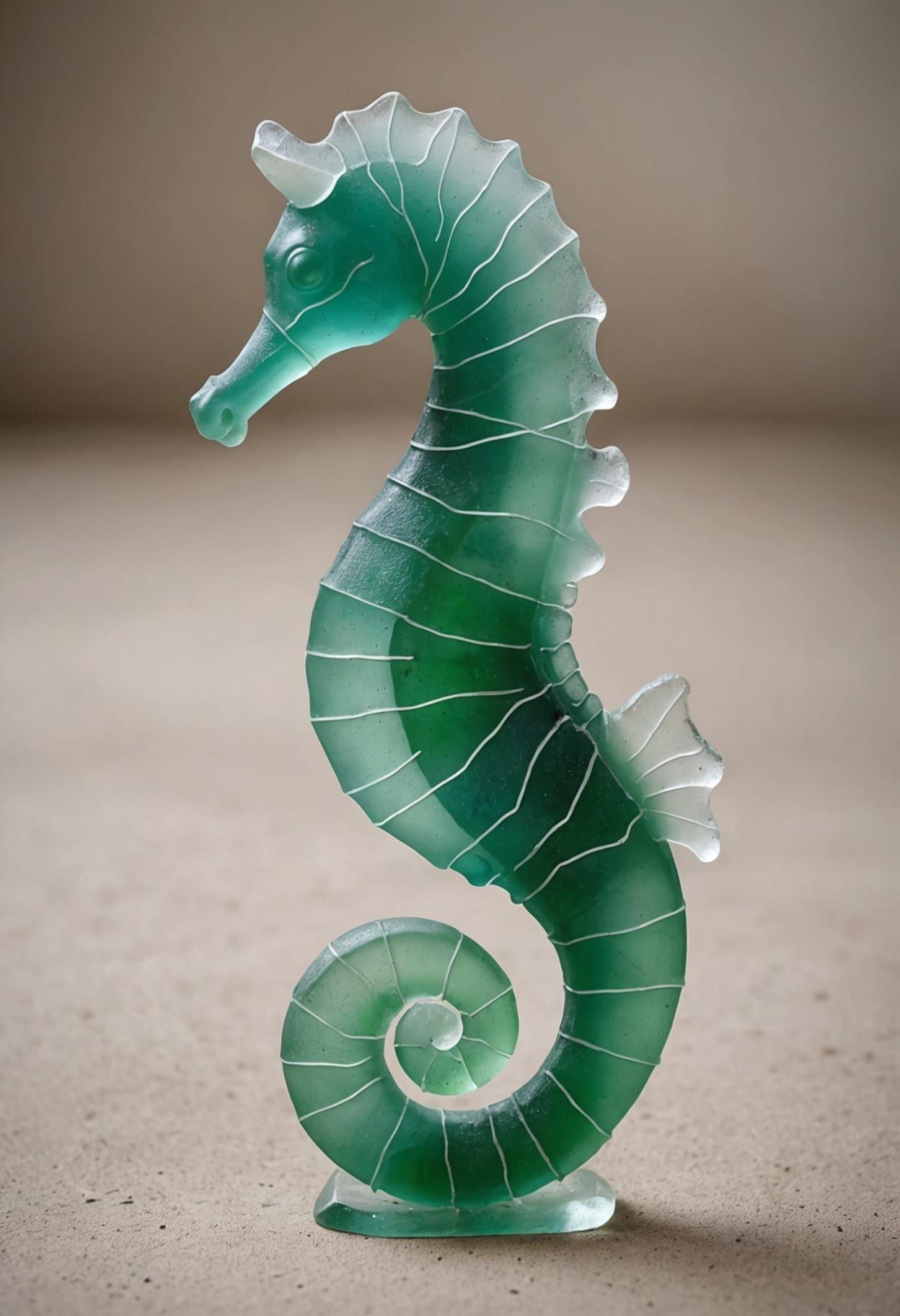 Sea Glass Seahorse Sculpture