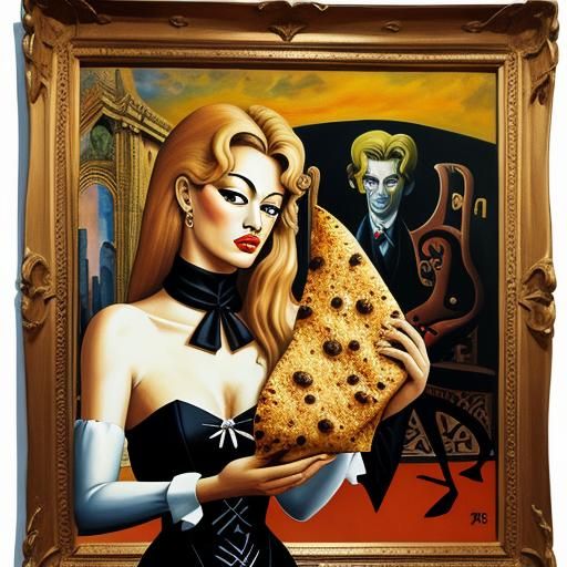 Brigitte Bardot Burrito in Surrealist Style