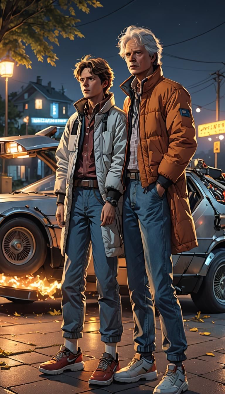 Cozy Futuristic Evening in Anime Style