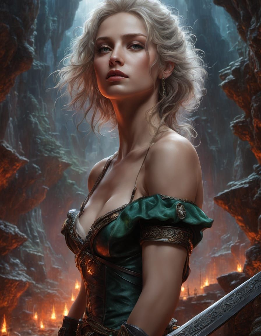 Sword in the Stone Scene in Enchanted Cave