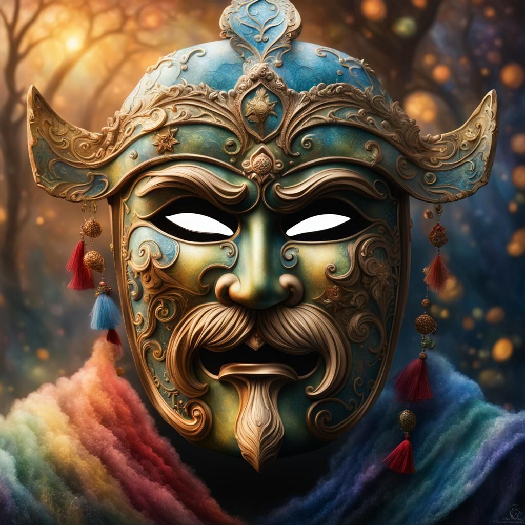 Ethereal Masquerade Mask in Hyperdetailed Fantasy Style