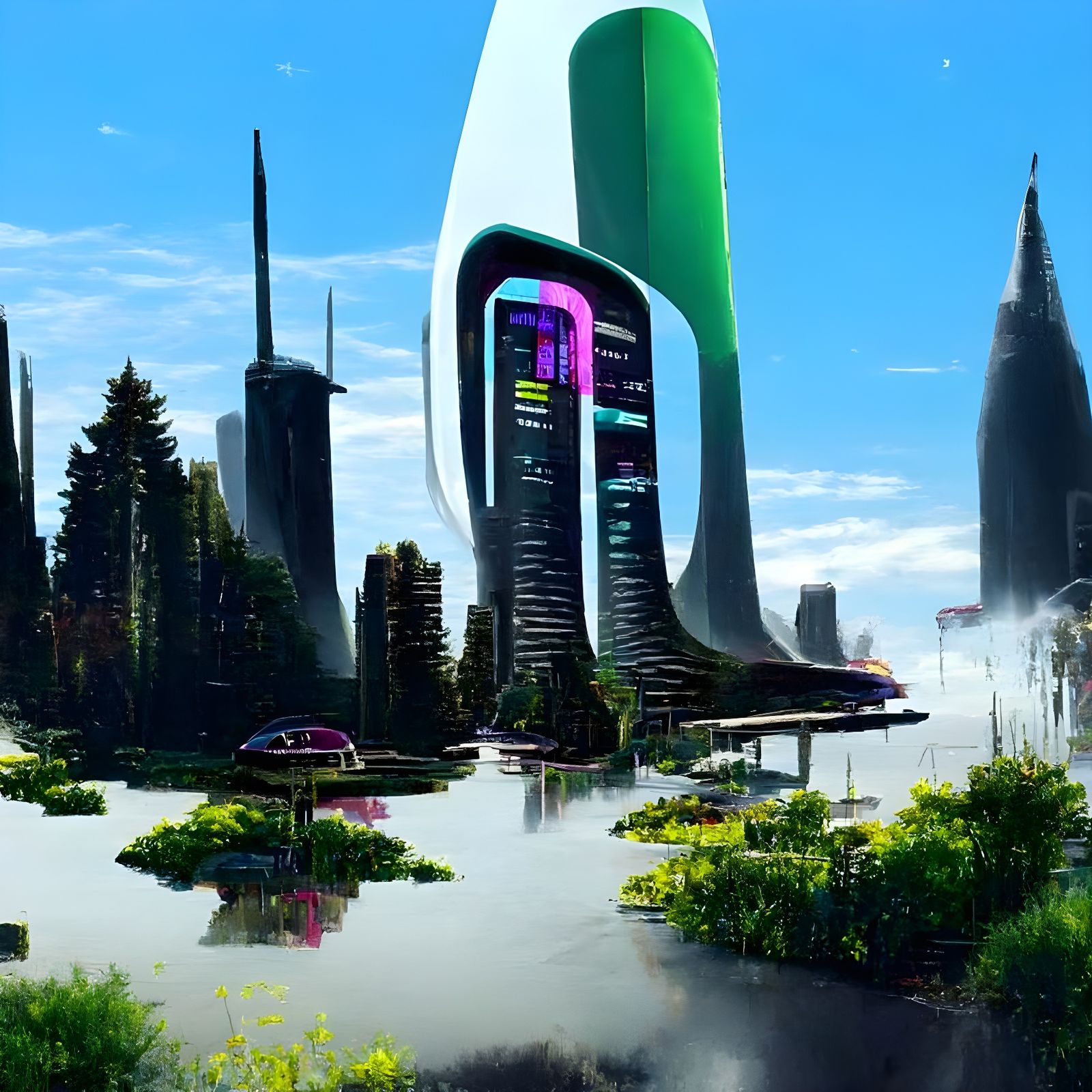 Futuristic Utopia: A Harmonious Cityscape