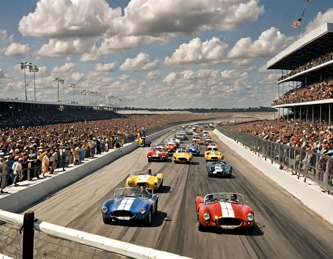 Shelby Cobra Races at Daytona in the 1960s