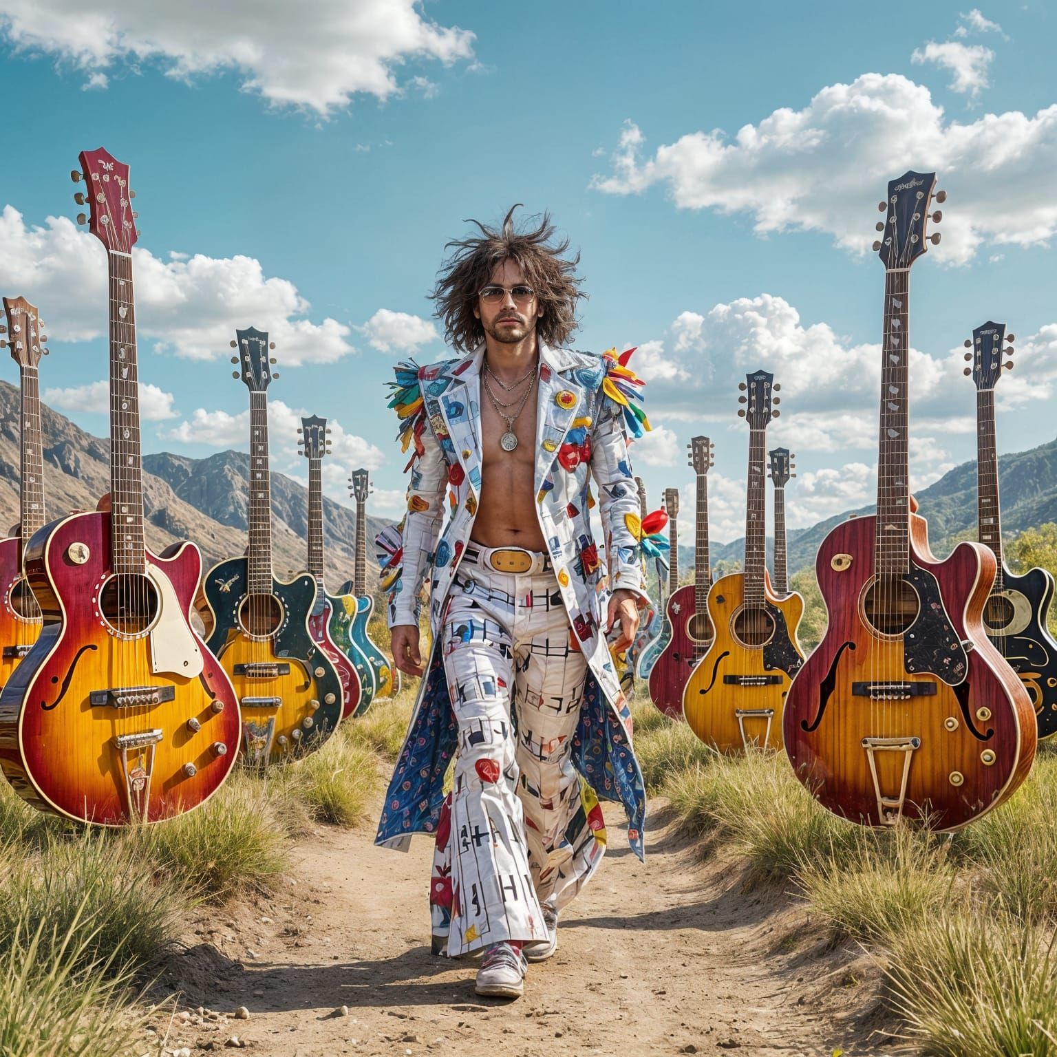 Rock Star in Symphony of Floating Guitars