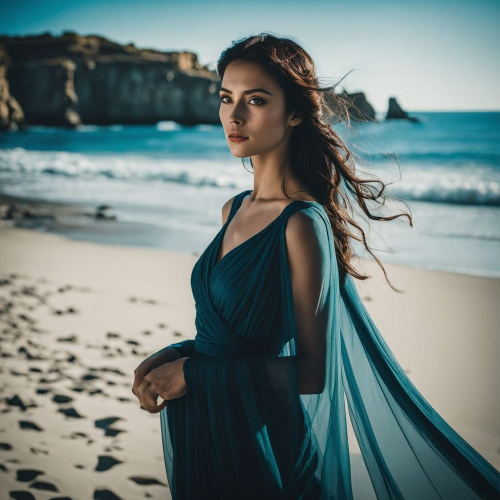 Goddess in Veils: Cinematic Film Still