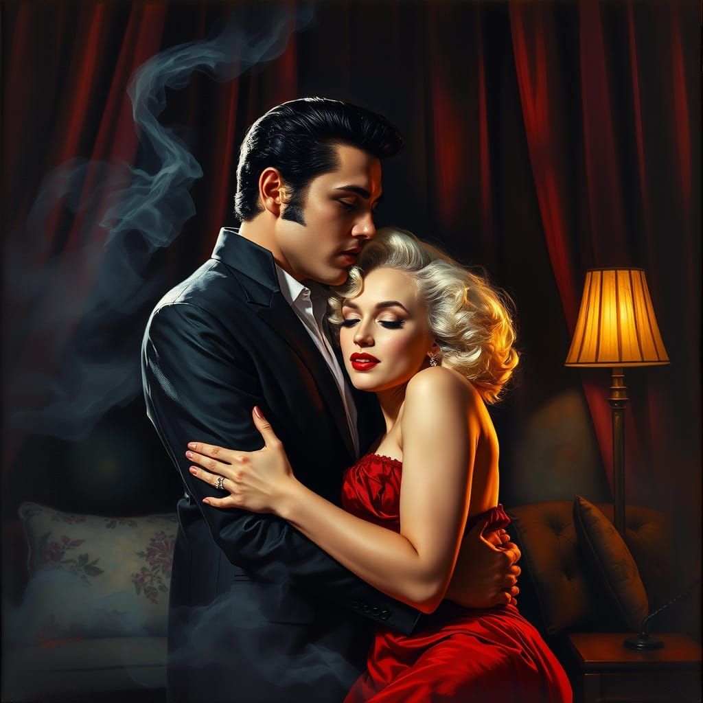 Elvis and Marilyn Monroe in a Sultry, Film Noir-Inspired Mom...