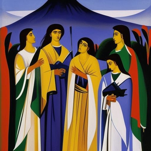 Moonlit Melancholy: Expressionist Icon Art