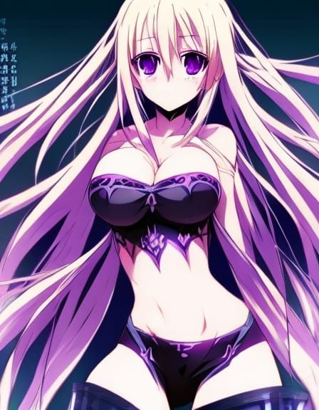 Anime Woman with Blonde Hair in Manga Style