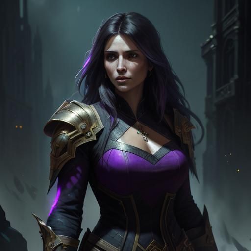 Dark Fantasy Woman in Volumetric Lighting