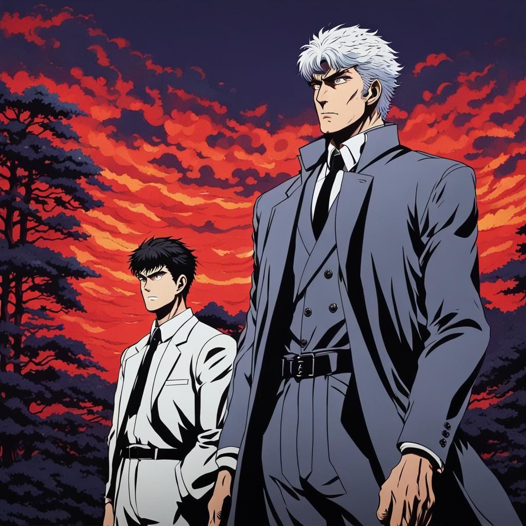 Anime Mafia Reimagining of Guts and Griffith