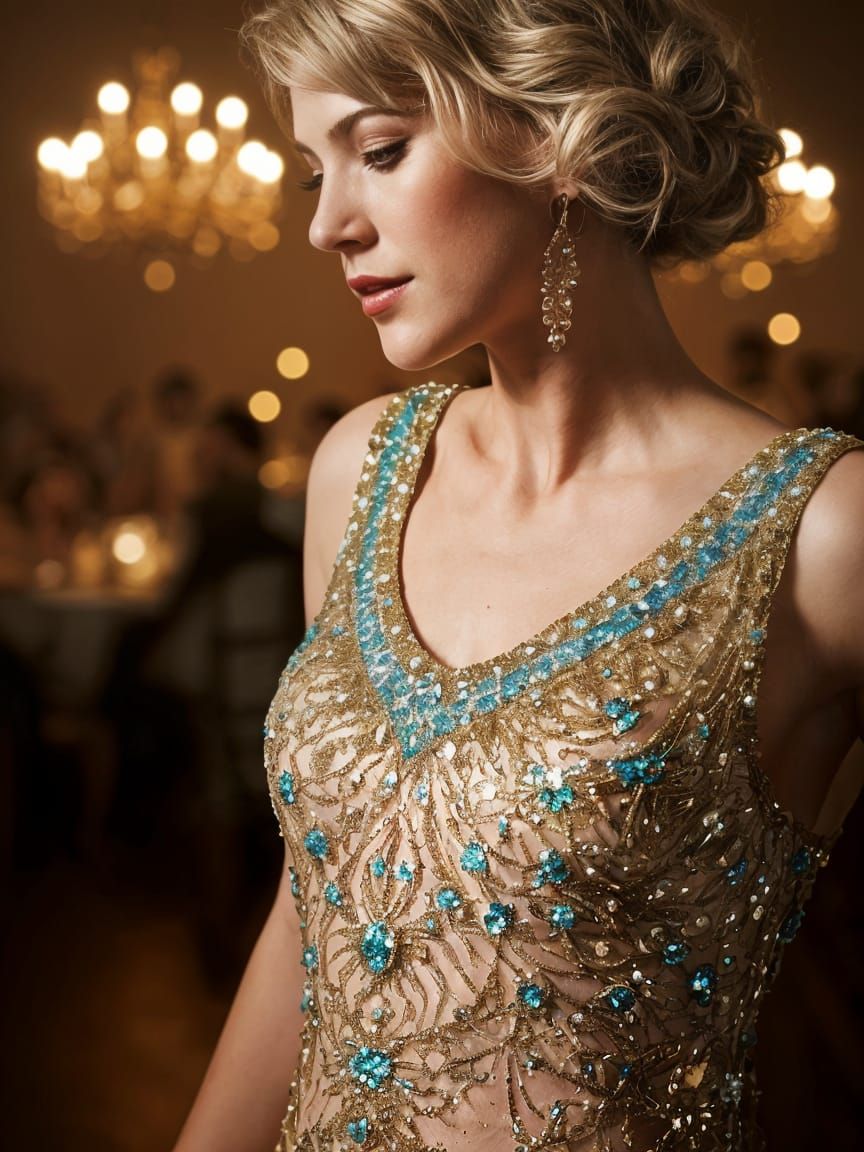A sequin dress