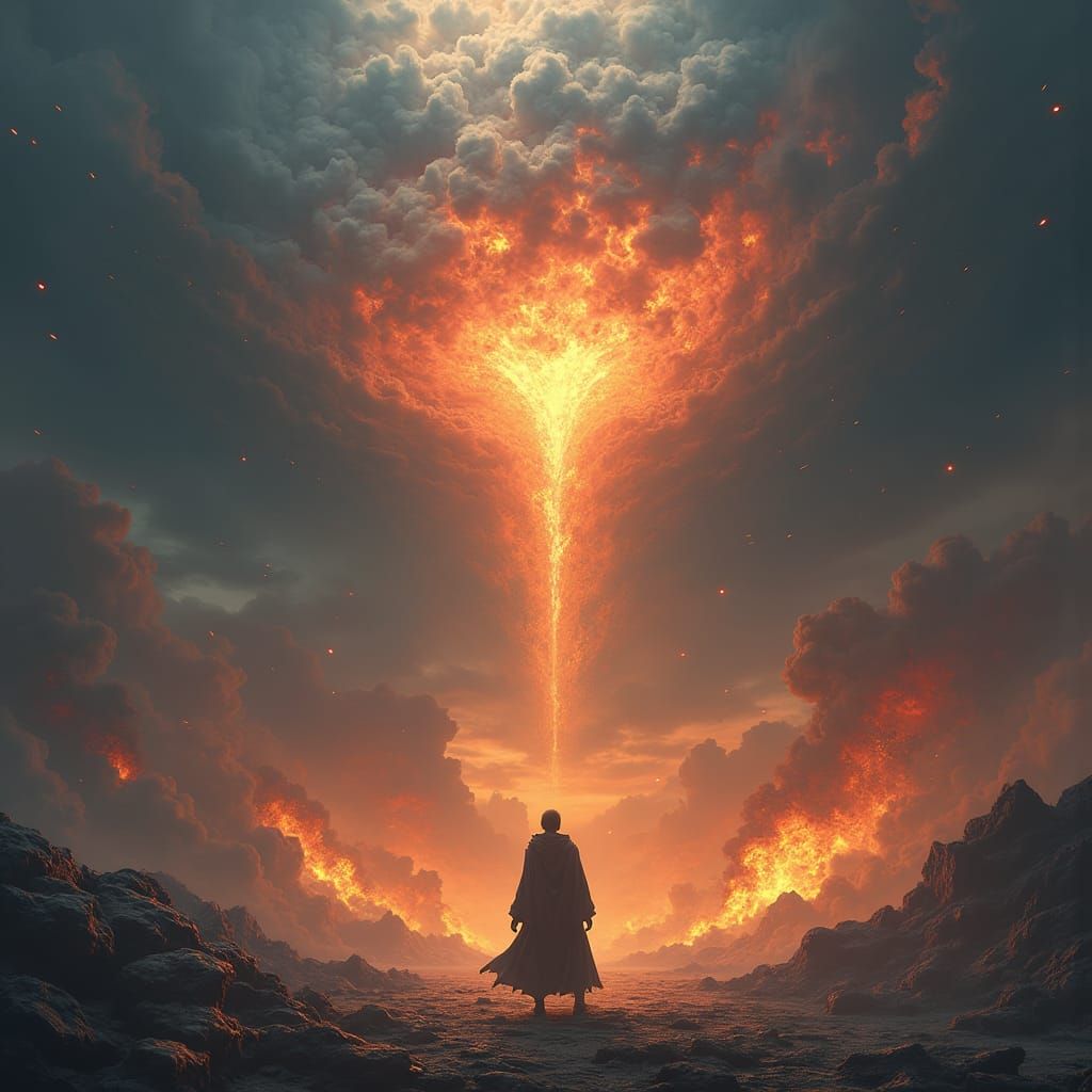 Cataclysmic Realm Convergence: Epic Fantasy Art