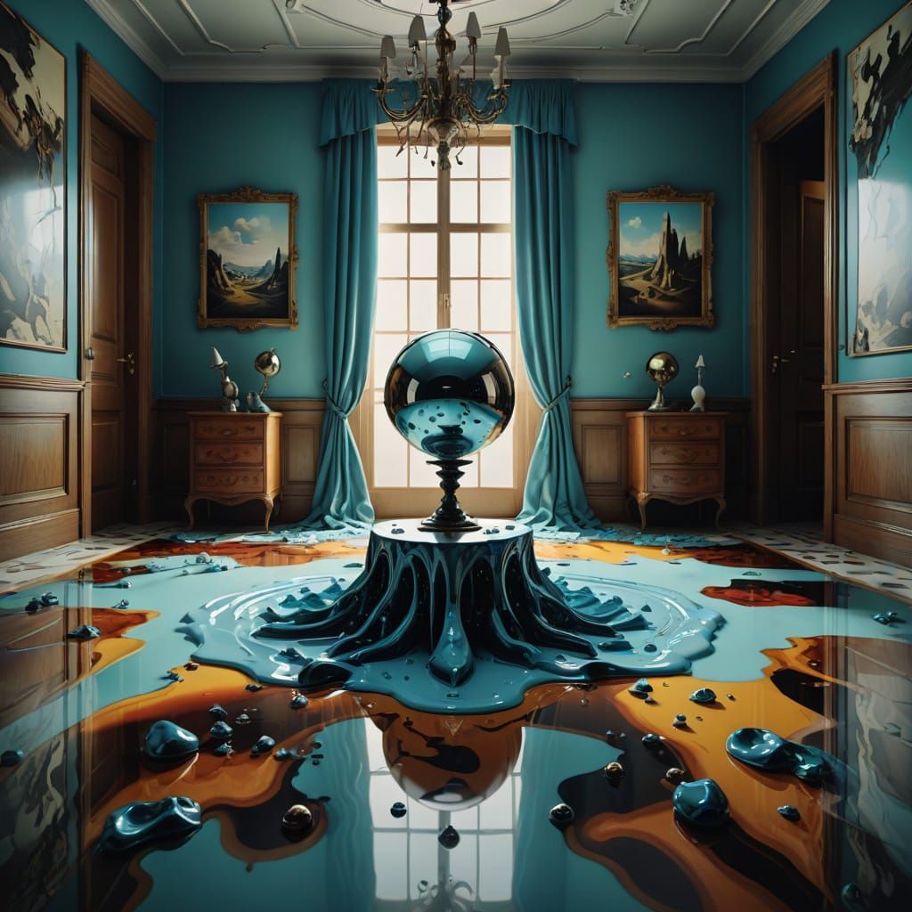 Surreal Optical Illusion in Salvador Dali Style