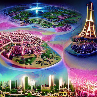 Futuristic City of Light and Harmony