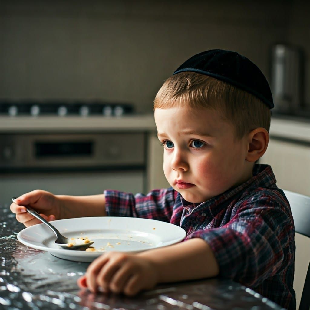 A Young Hasidic Boy's Poignant Moment