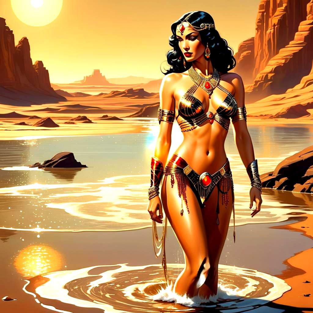 Dejah Thoris: Martian Princess in Art Deco Style