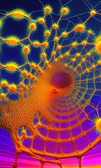 Interconnected Cosmic Floral Network with Fractured Reality