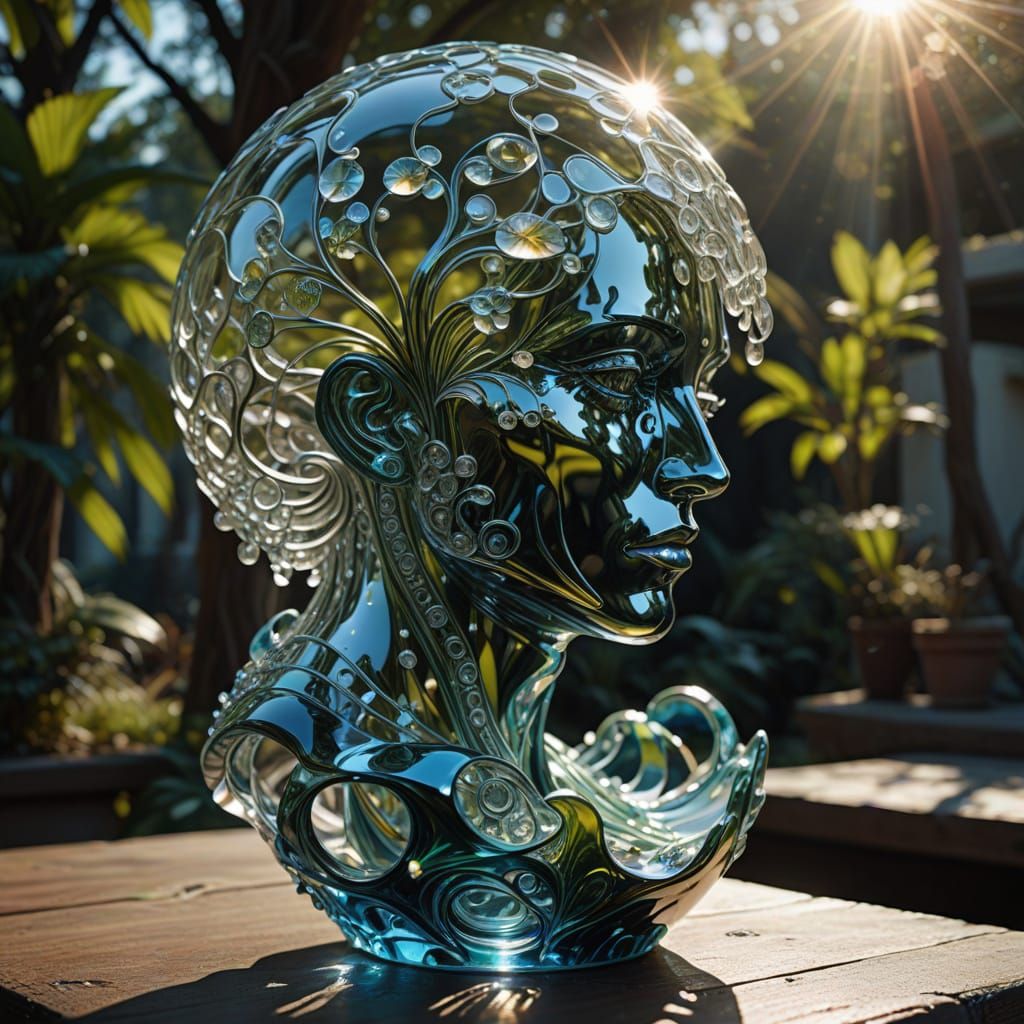 Abstract Glass Portrait