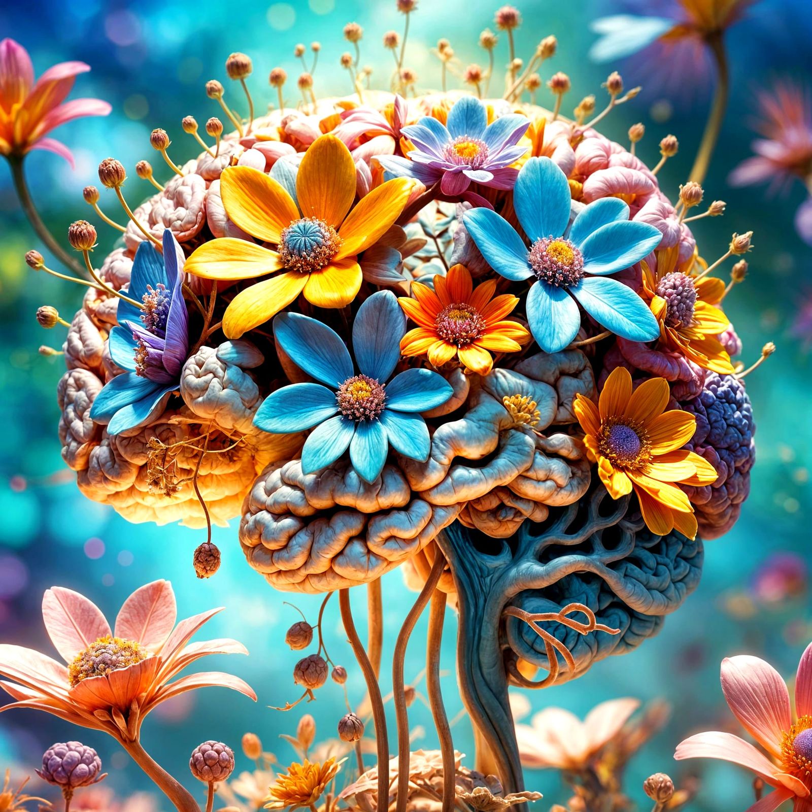 Blooming Brain: A Floral Conceptualization