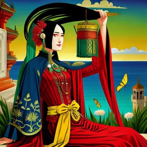 AI Generated Art Nouveau Style Image